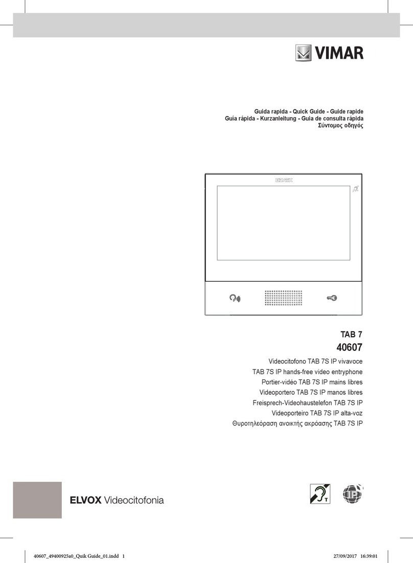 Vimar Elvox 40607 Manuel utilisateur