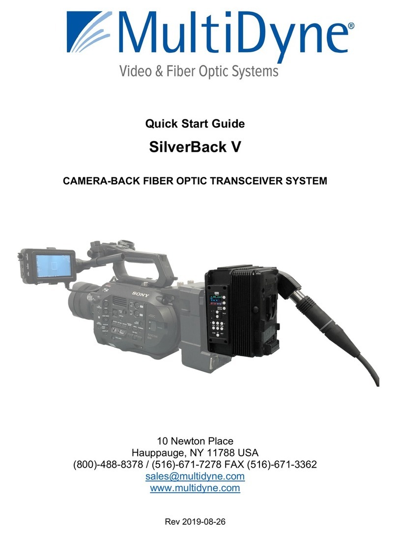 MultiDyne SilverBack V Manuel utilisateur MultiDyne SilverBack V Manuel utilisateur