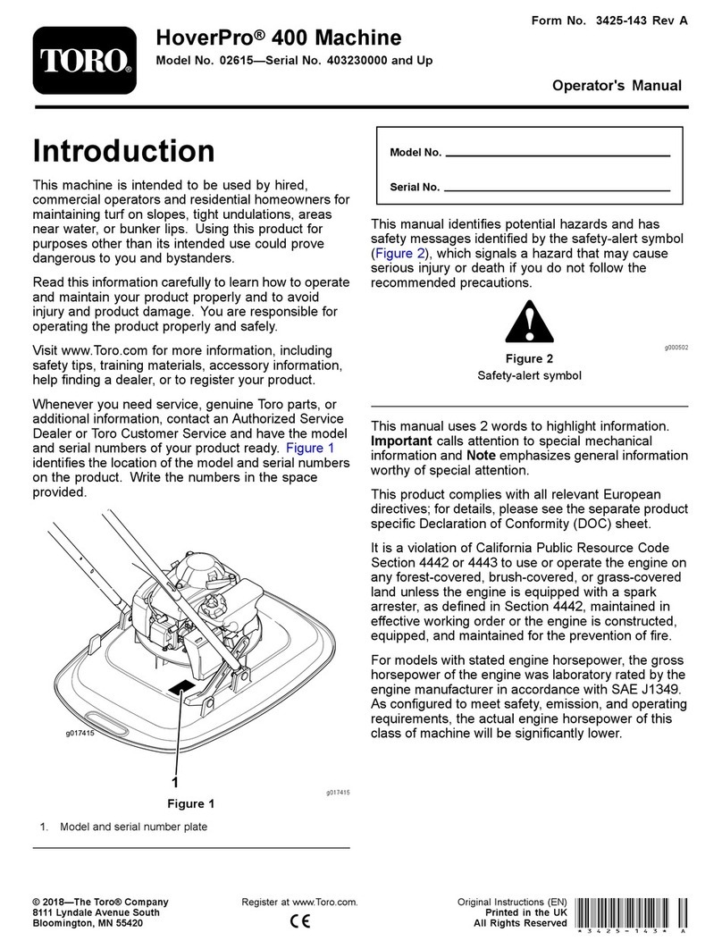 Toro HoverPro 400 Manuel utilisateur