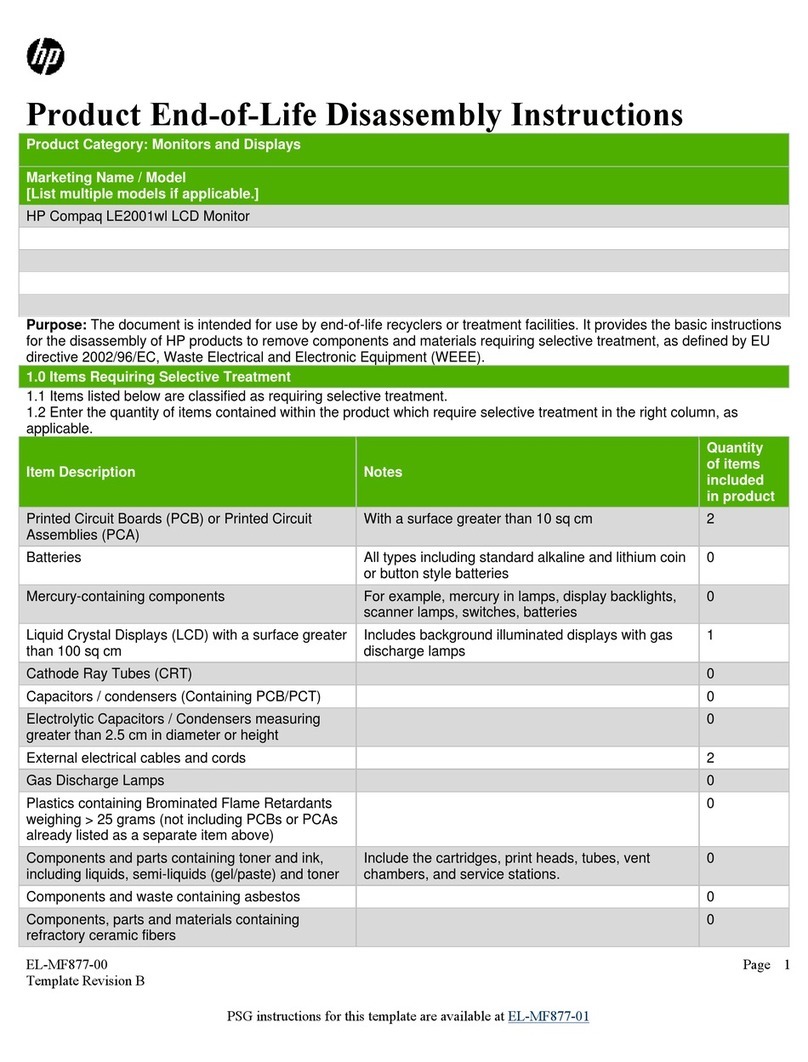 HP Compaq LE2001wl Instructions d'installation