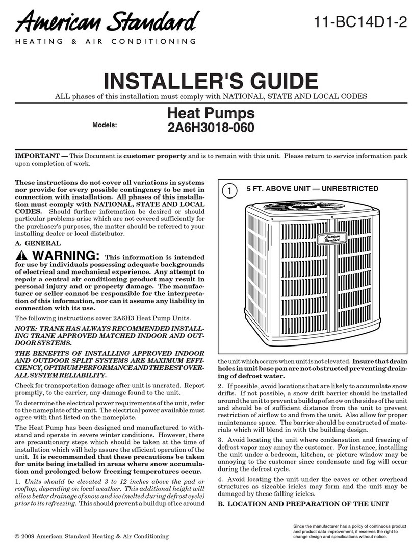 American Standard 2A6H3018A Instructions de montage American Standard 2A6H3018A Instructions de montage