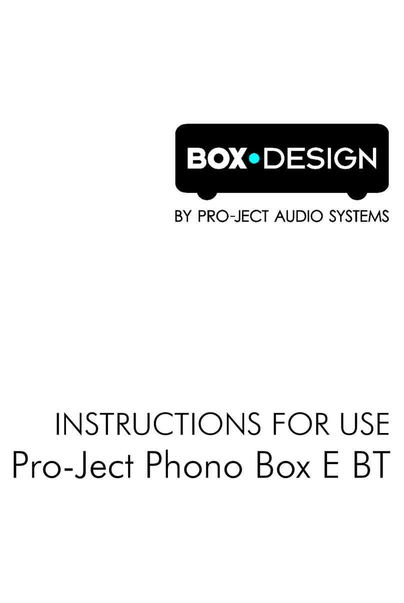 Pro-Ject Audio Systems Box Design Phono Box E BT Manuel utilisateur