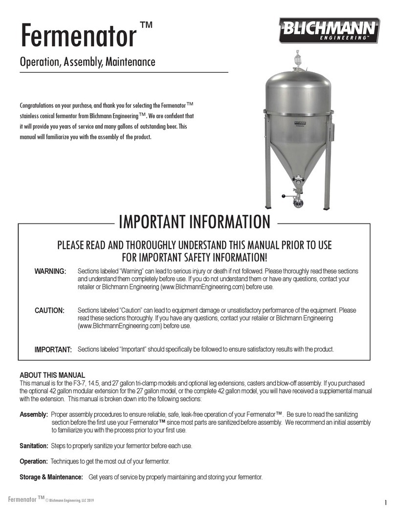 Blichmann Fermenator Guide rapide Blichmann Fermenator Guide rapide