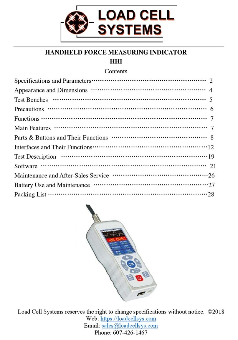 Load Cell Systems TX-2 Manuel utilisateur