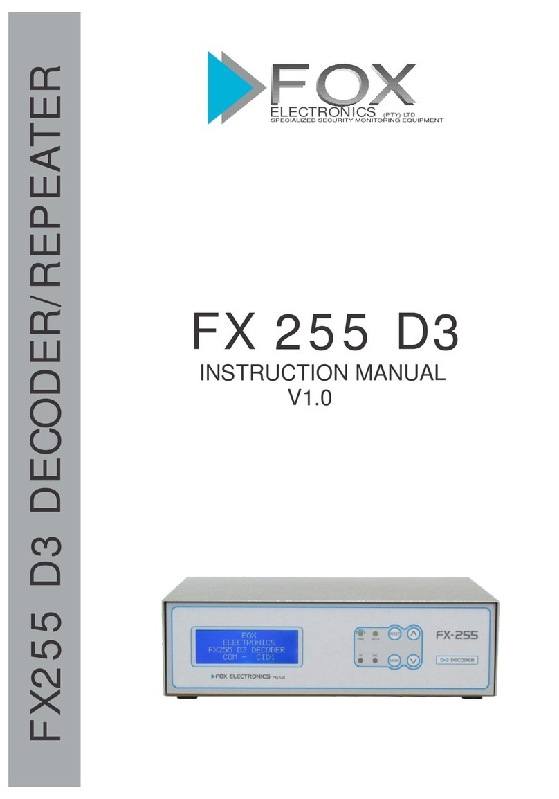 Fox Electronics FX255 D3 Manuel utilisateur