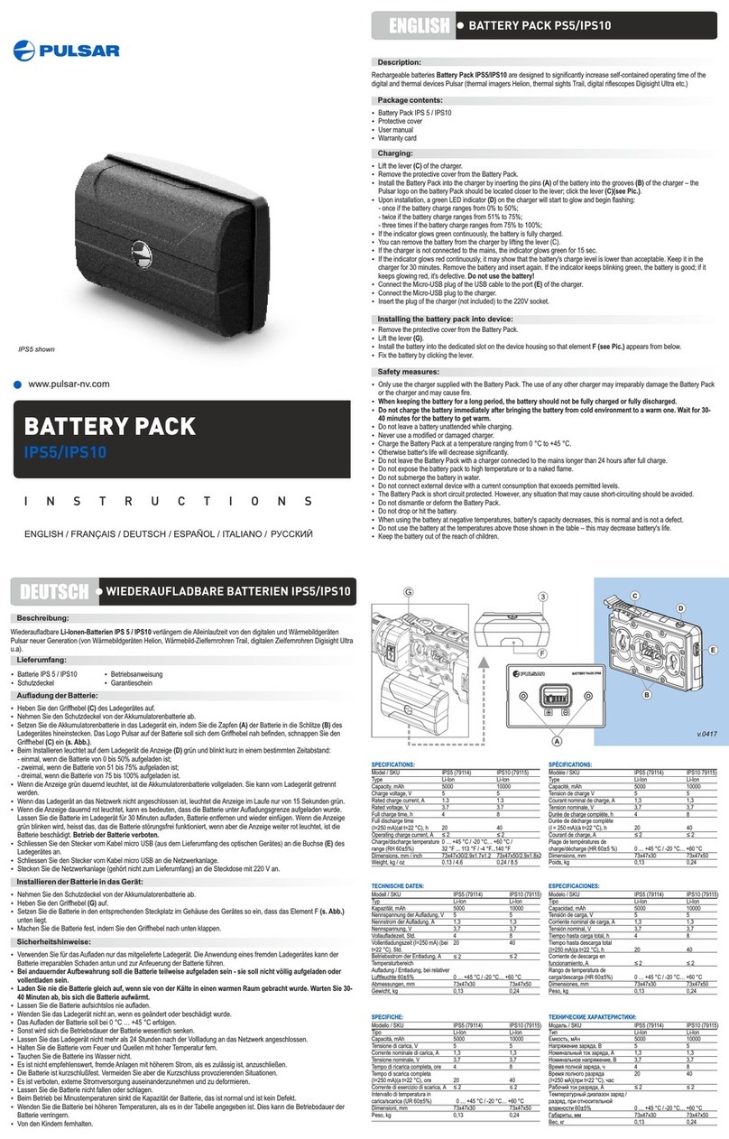 Pulsar iPS5 Manuel utilisateur