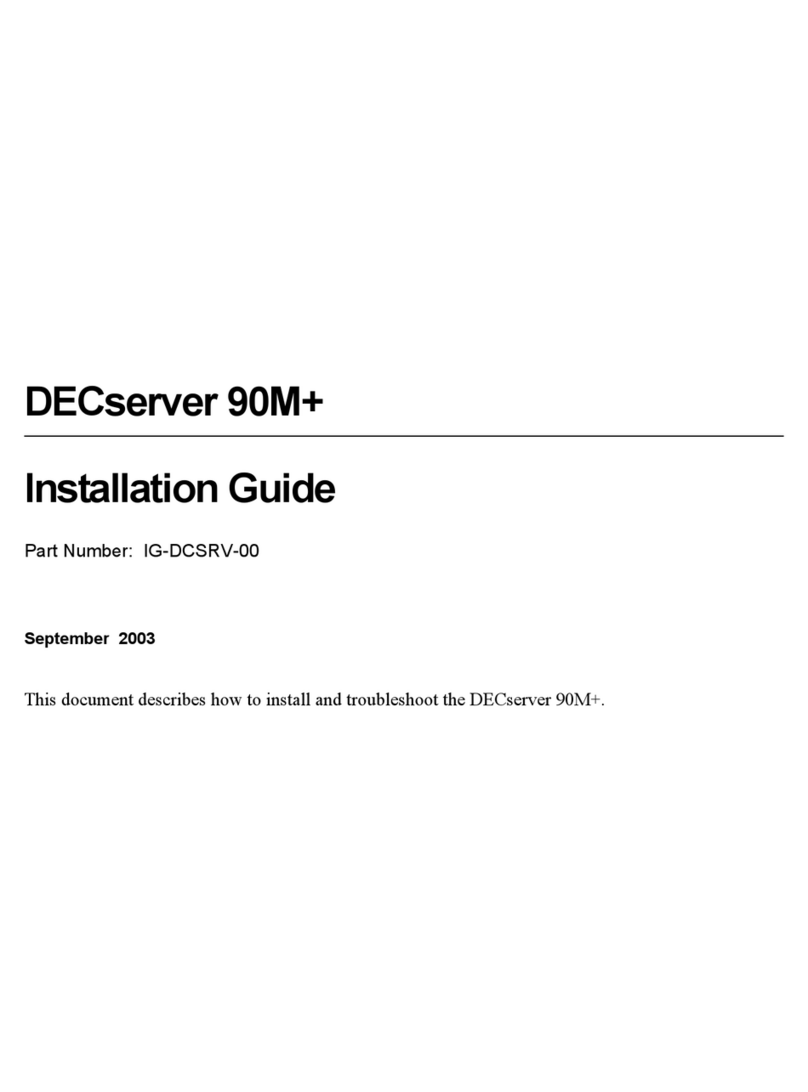 Digital Networks DECserver 90M+ Manuel utilisateur Digital Networks DECserver 90M+ Manuel utilisateur