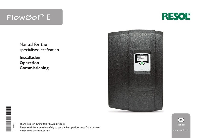 Resol FlowSol E Manuel utilisateur