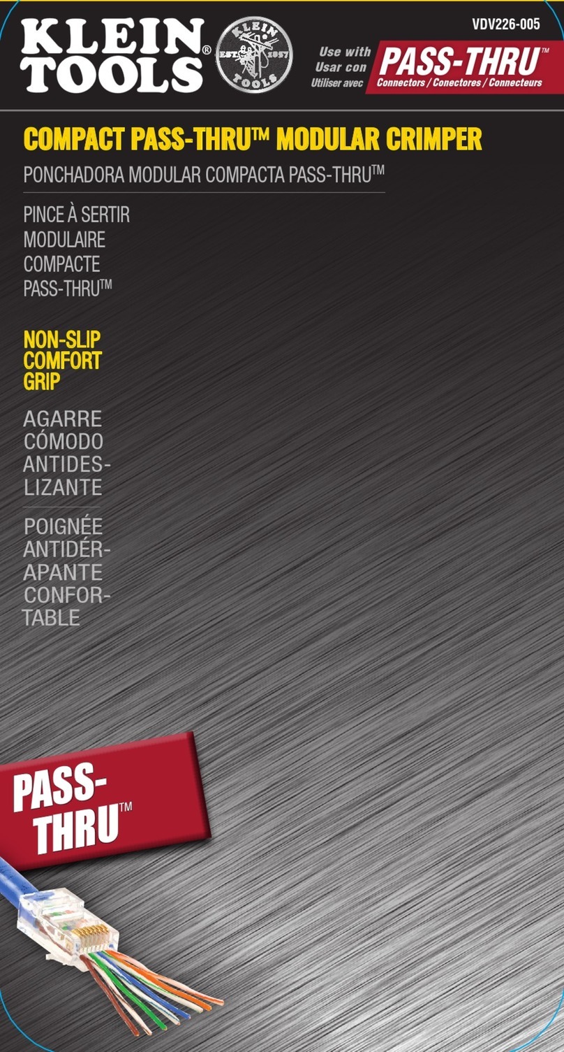 Klein Tools PASS-THRU Manuel utilisateur Klein Tools PASS-THRU Manuel utilisateur