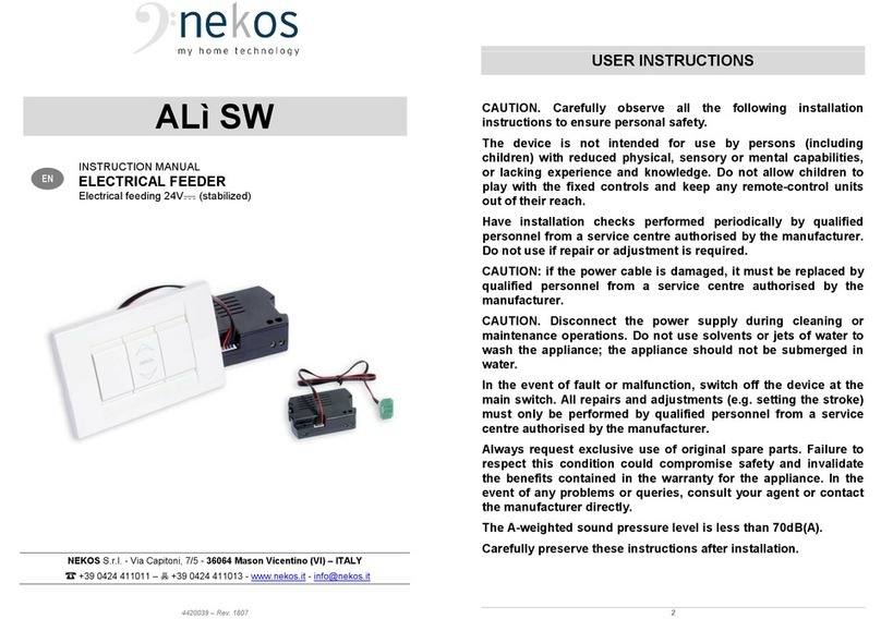 nekos ALi SW Manuel utilisateur