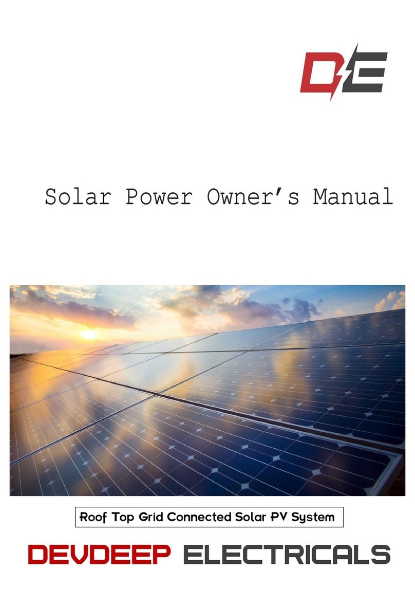 DEVDEEP ELECTRICALS Solar Manuel utilisateur