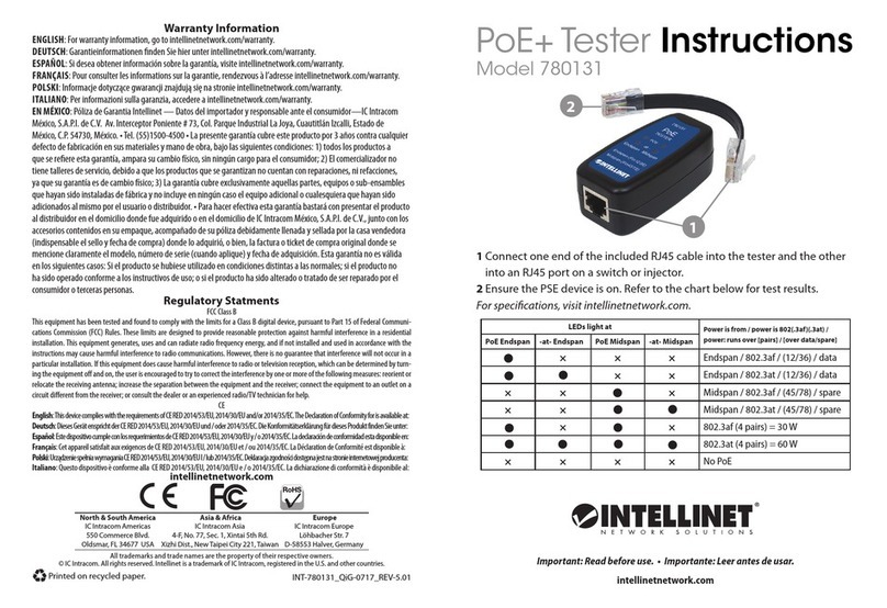Intellinet 780131 Manuel utilisateur