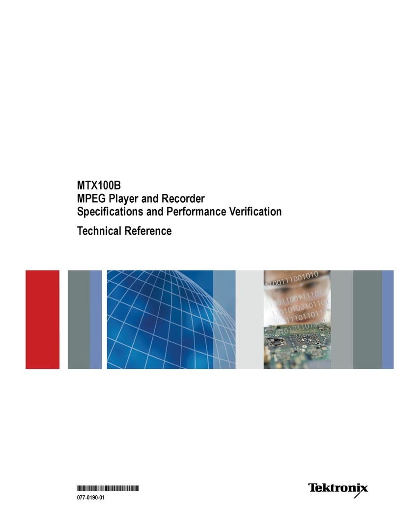 Tektronix MTX100B Manuel d'utilisation et d'entretien