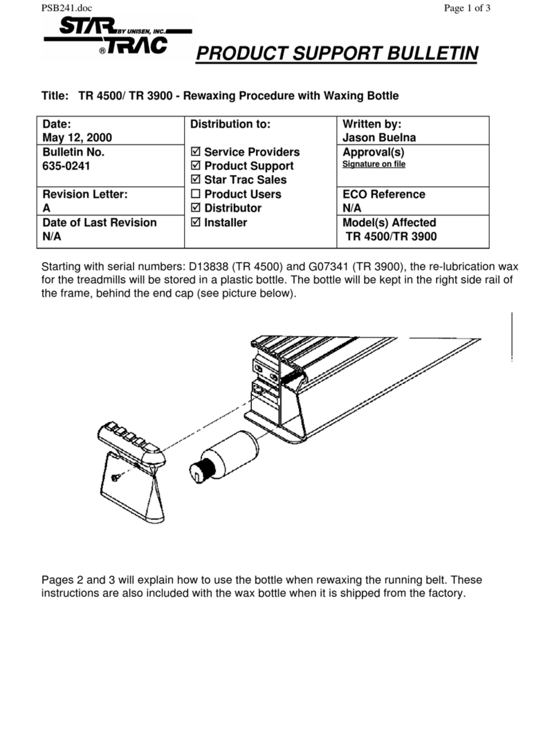 Star Trac TR 3900 Dimensions