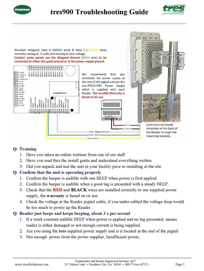Tres 900 Manuel utilisateur