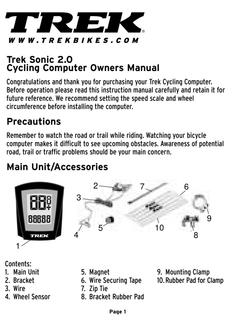 Trek Sonic 2.0 Manuel utilisateur Trek Sonic 2.0 Manuel utilisateur