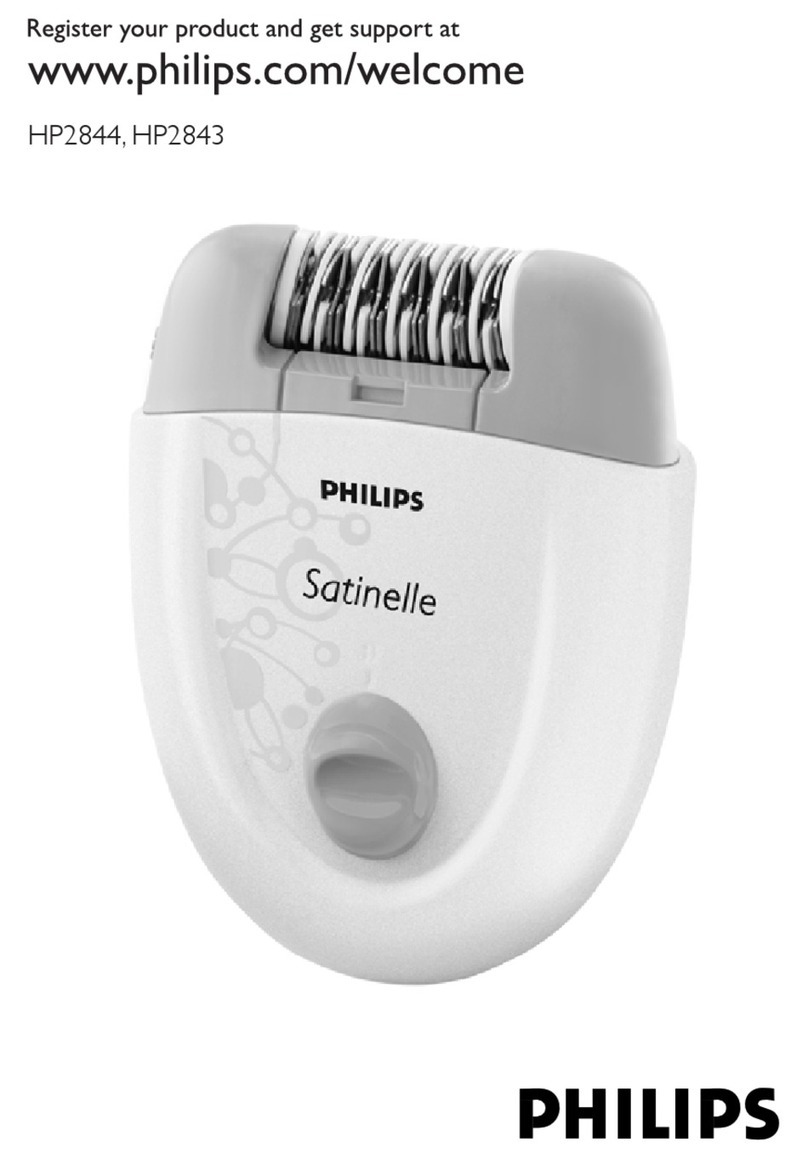 Philips Epilator HP2844 Manuel utilisateur
