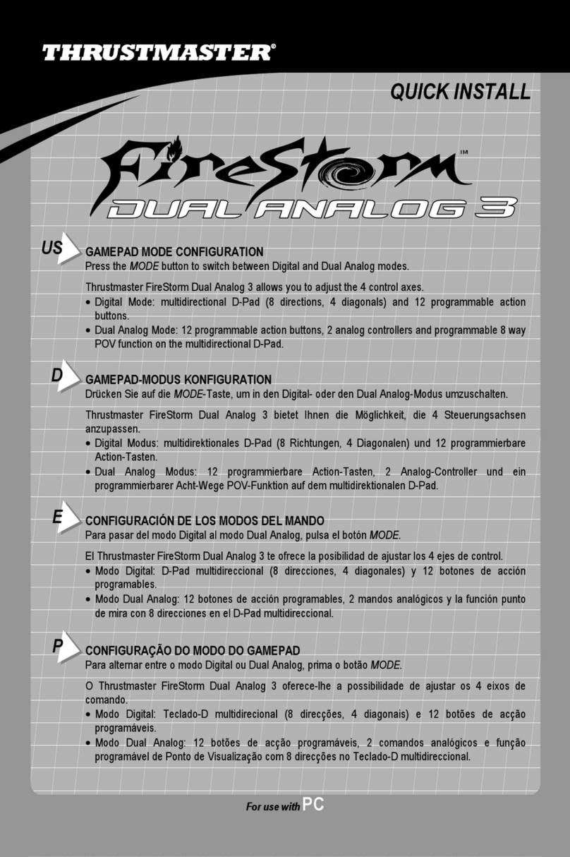 Thrustmaster FireStorm DUAL ANALOG 3 Instructions d'utilisation Thrustmaster FireStorm DUAL ANALOG 3 Instructions d'utilisation