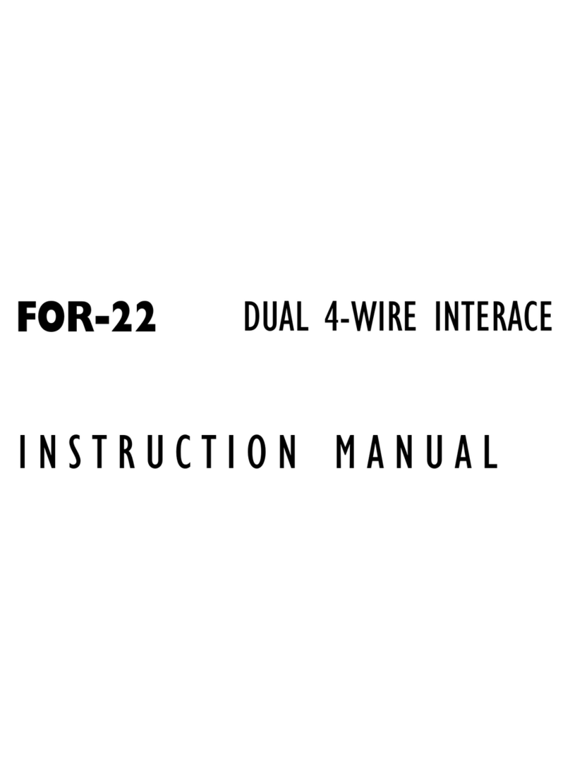 Clear-Com FOR-22 Manuel utilisateur