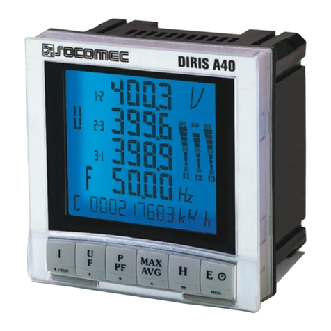socomec DIRIS A40 Manuel utilisateur