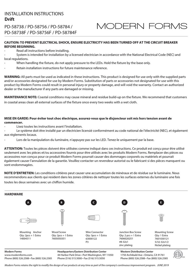 Modern Forms Drift Series Manuel utilisateur