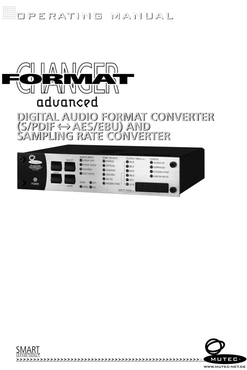 Mutec FORMAT CHANGER advanced Manuel utilisateur