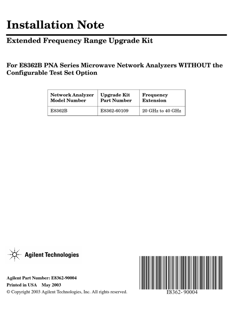 Keysight E8362-60109 Manuel d'installation et d'exploitation