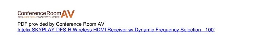 Intelix SKYPLAY-DFS Series Mode d'emploi