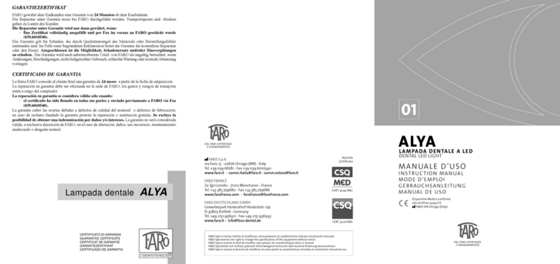 Faro ALYA Manuel utilisateur Faro ALYA Manuel utilisateur
