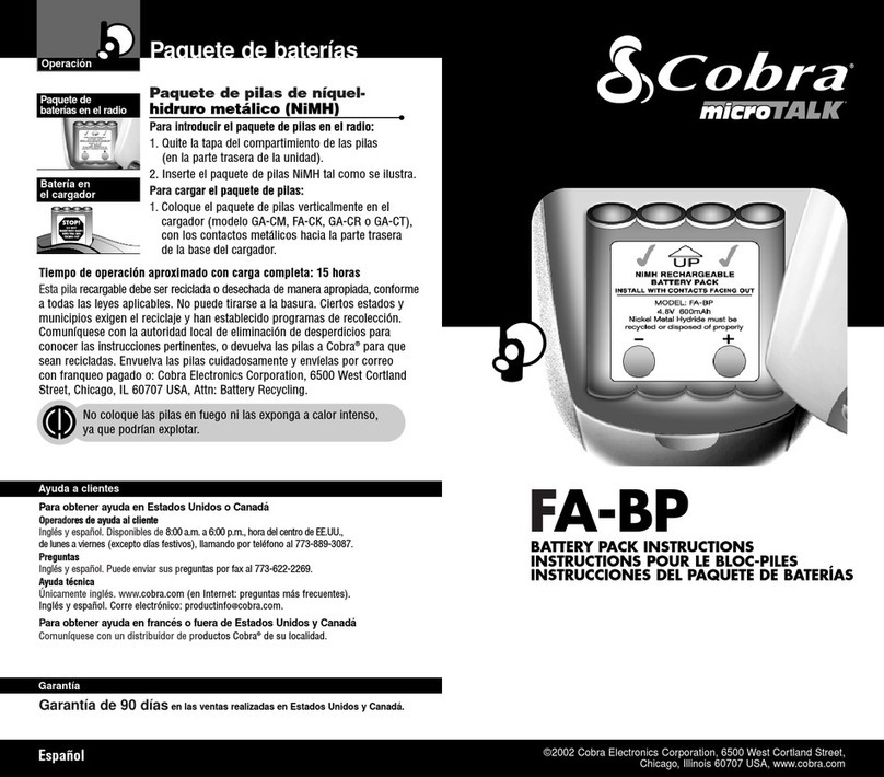Cobra microTALK FA-BP Manuel utilisateur