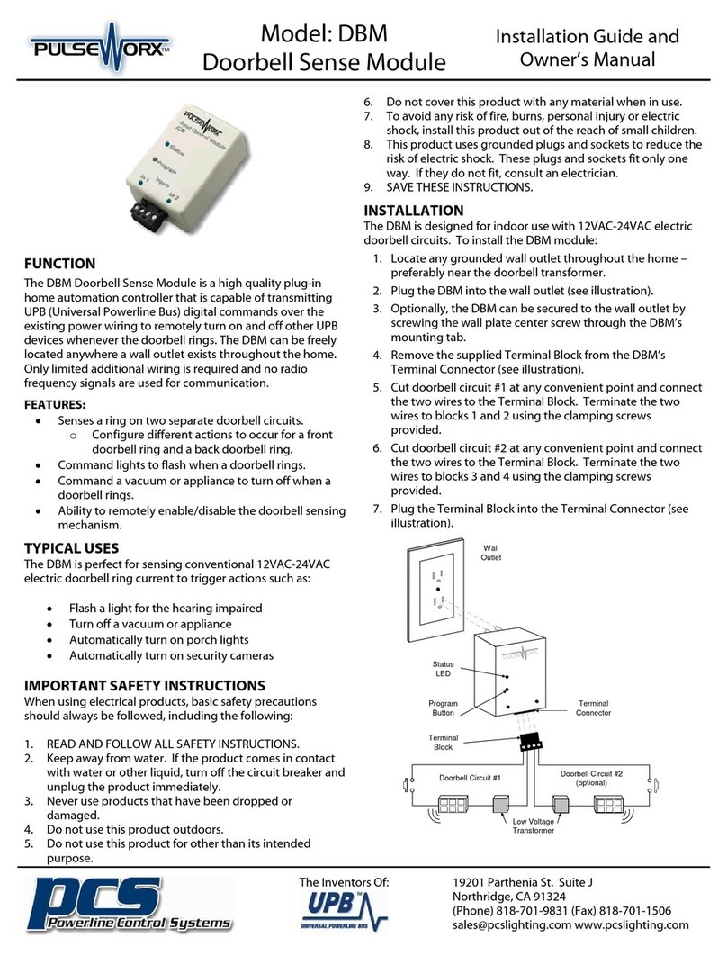 PulseWorx DBM Manuel utilisateur