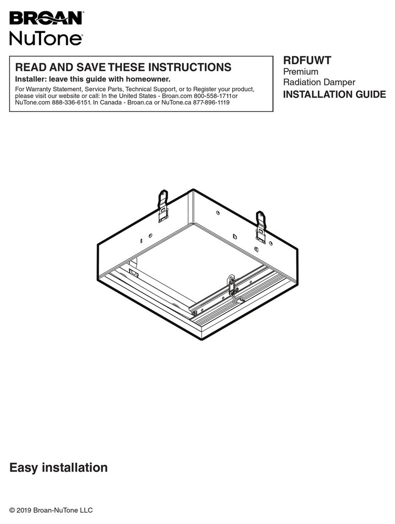 NuTone RDFUWT Manuel utilisateur
