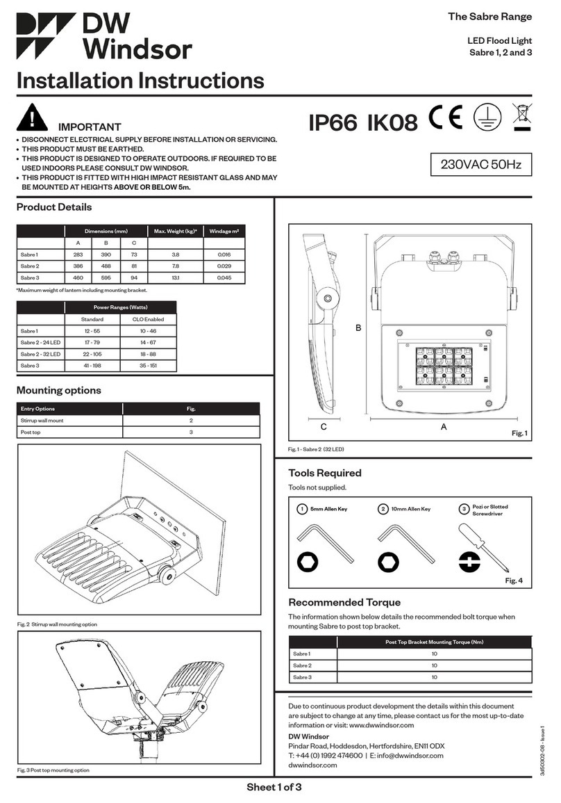 DW Windsor Sabre 1 Manuel utilisateur