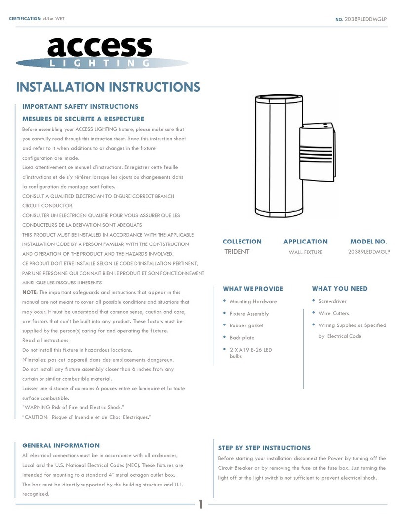 Access Lighting TRIDENT 20389LEDDMGLP Manuel utilisateur