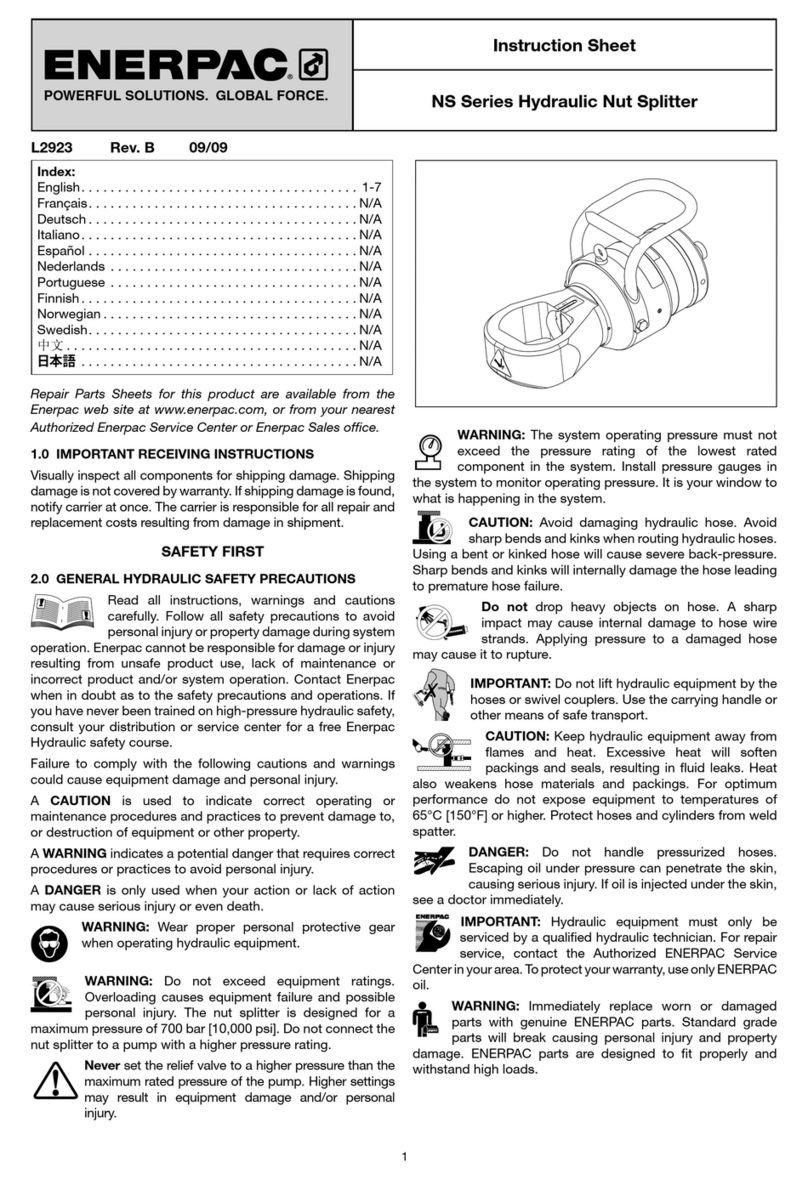 Enerpac NS Series Manuel utilisateur