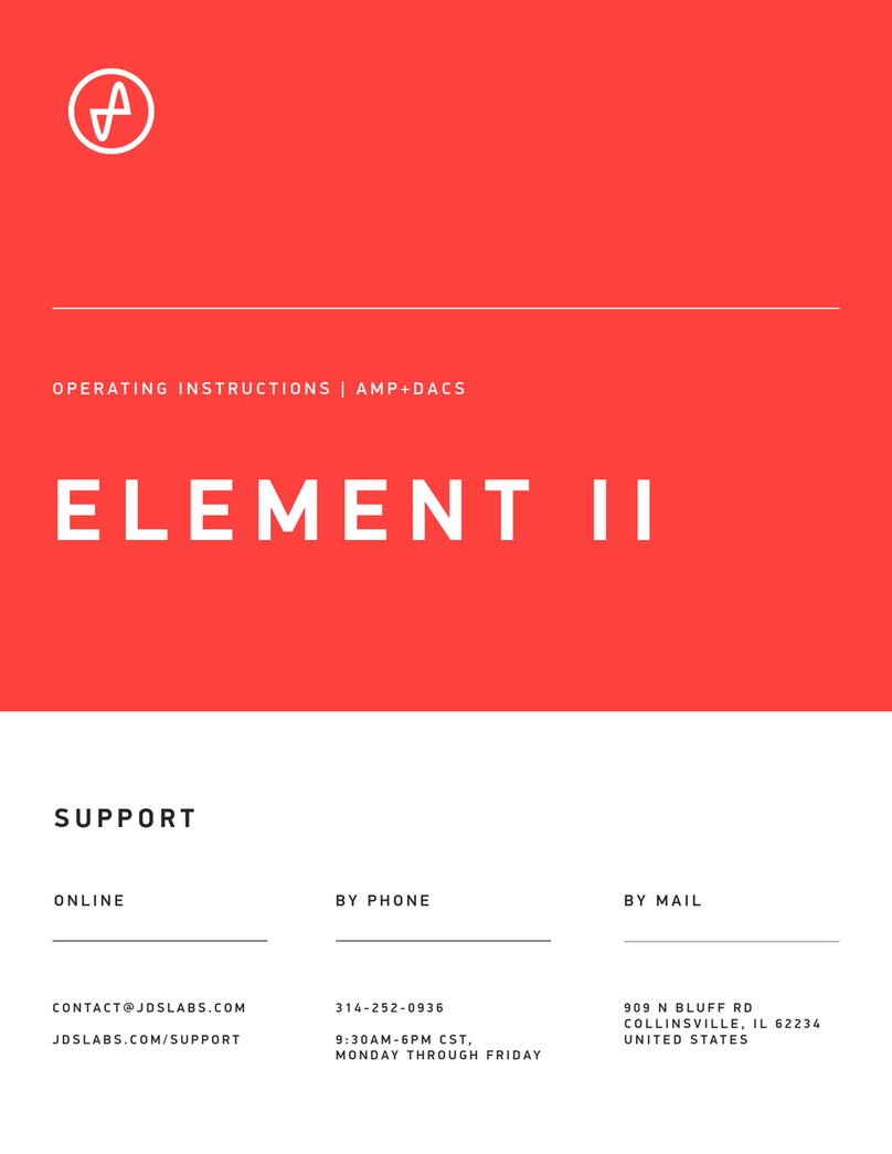 JDS Labs ELEMENT II Manuel utilisateur
