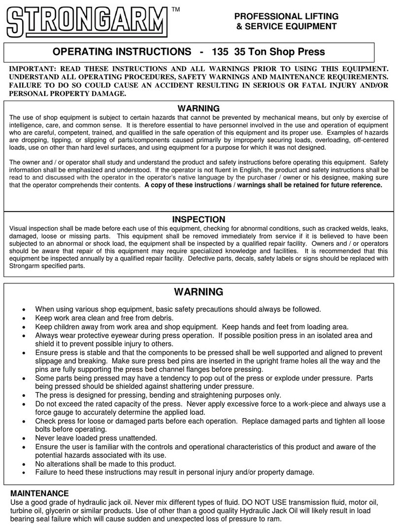 Strongarm 032173 Manuel utilisateur Strongarm 032173 Manuel utilisateur