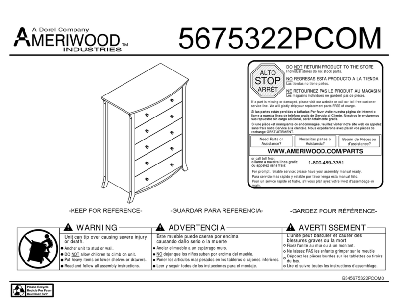 Dorel AMERIWOOD 5675322PCOM Manuel utilisateur