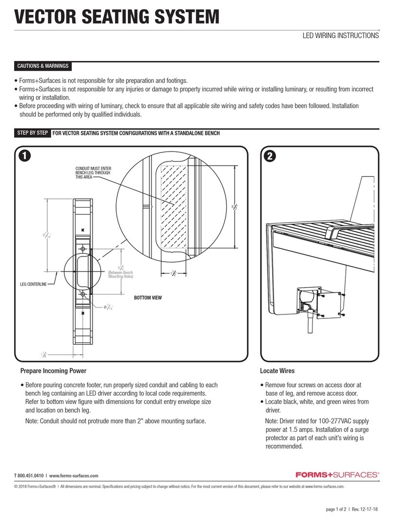 Forums  + Surfaces VECTOR SEATING SYSTEM Manuel utilisateur