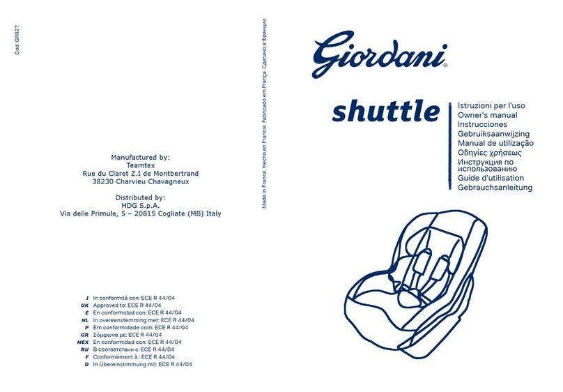 Giordani Shuttle Manuel utilisateur