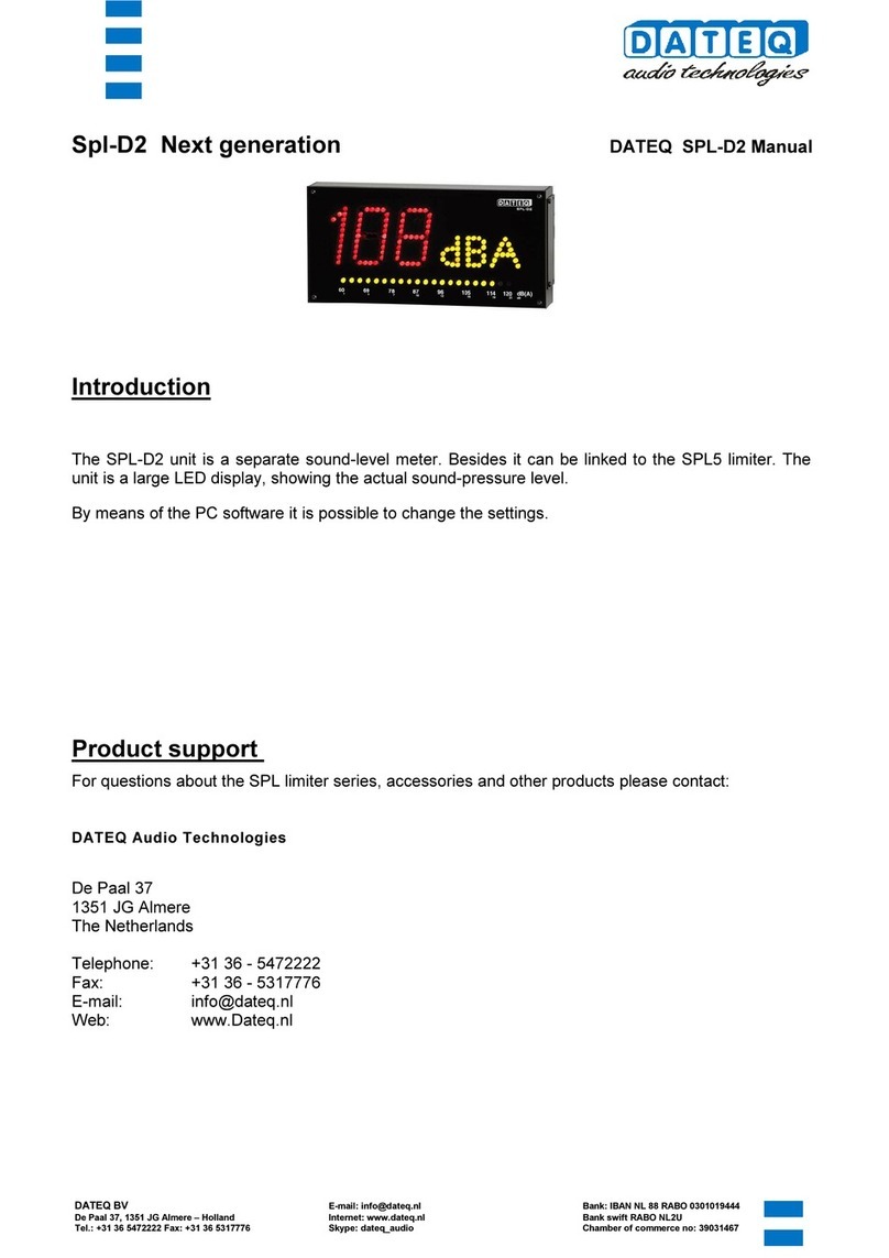 Dateq SPL-D2 Manuel utilisateur