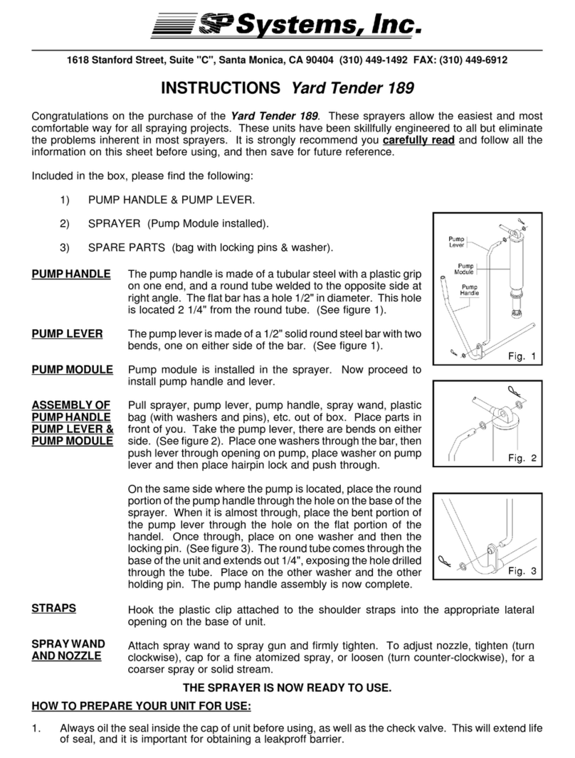 SP Systems Yard Tender 189 Manuel utilisateur