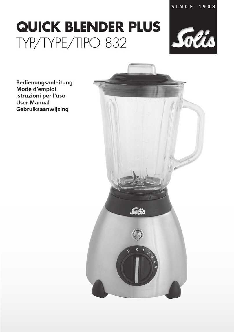 SOLIS Quick Blender Plus Manuel utilisateur