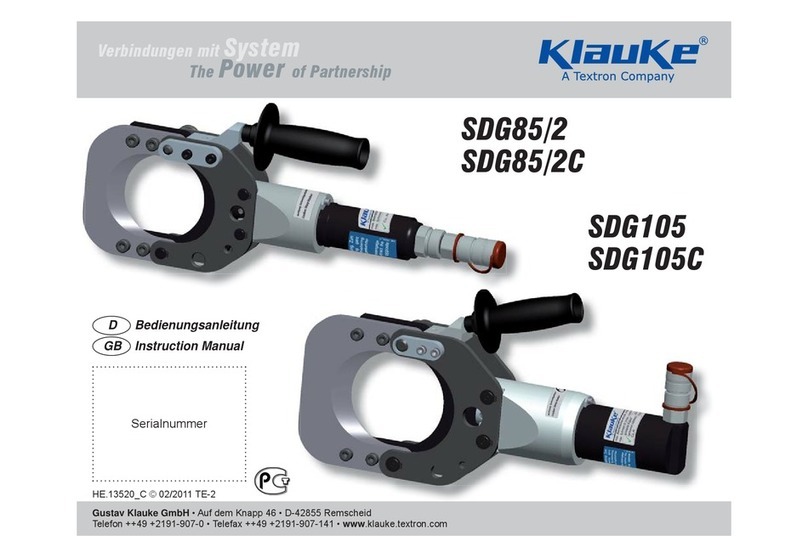 Klauke SDG85/2 Manuel utilisateur