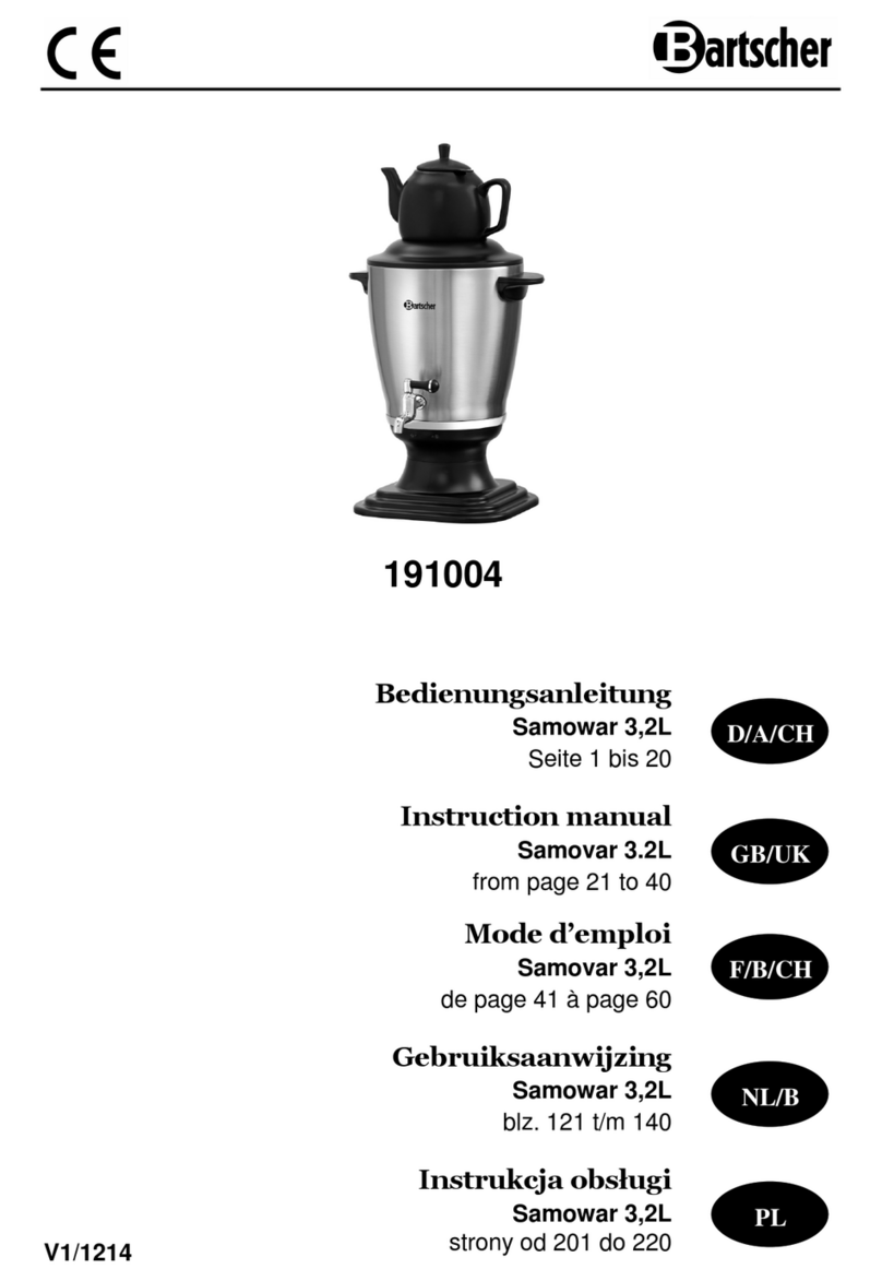 Bartscher 191004 Manuel utilisateur