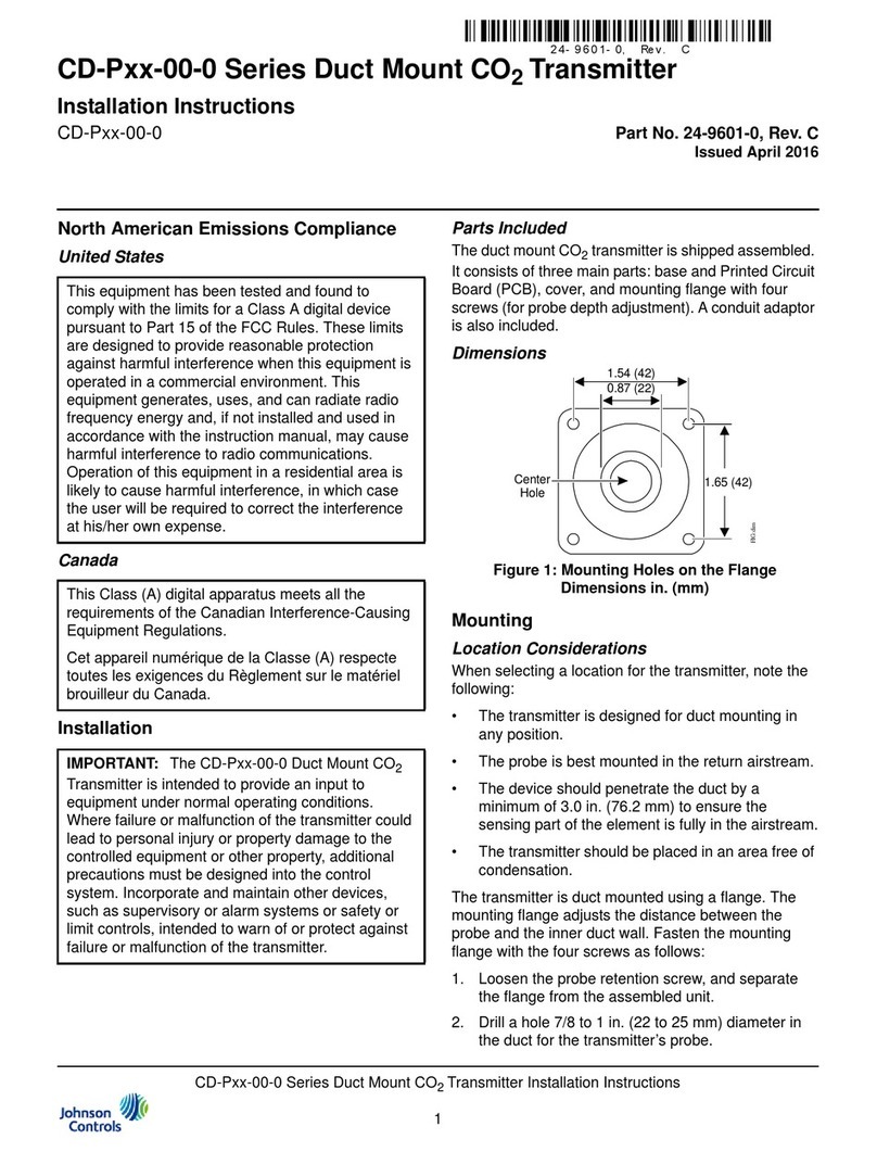 Johnson Controls CD-P Series Manuel utilisateur Johnson Controls CD-P Series Manuel utilisateur