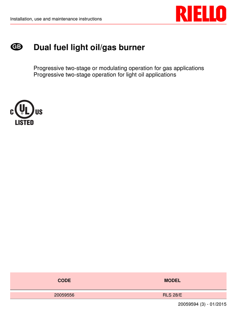 Riello RLS 28/E Guide de démarrage rapide