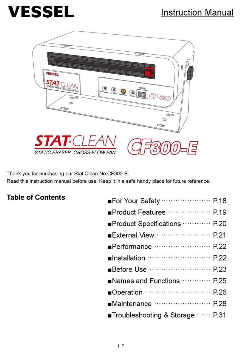 Vessel Stat Clean CF300-E Manuel utilisateur Vessel Stat Clean CF300-E Manuel utilisateur