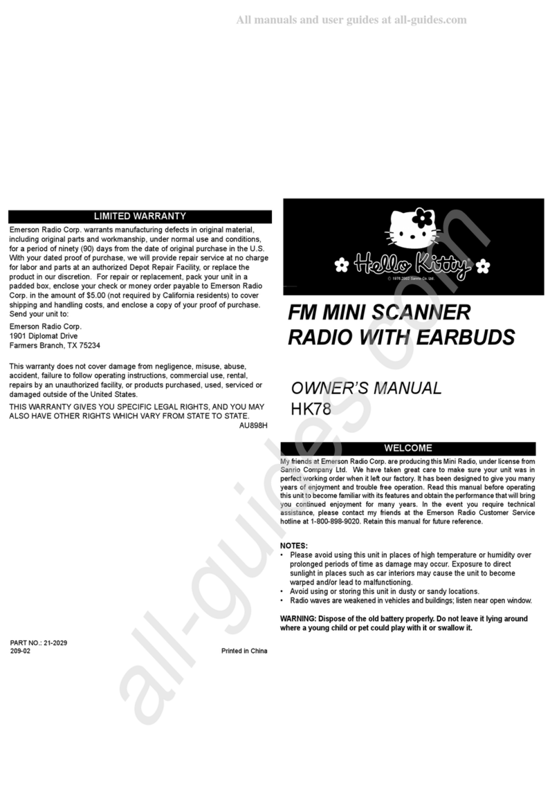 Emerson Hello Kitty HK78 Manuel utilisateur