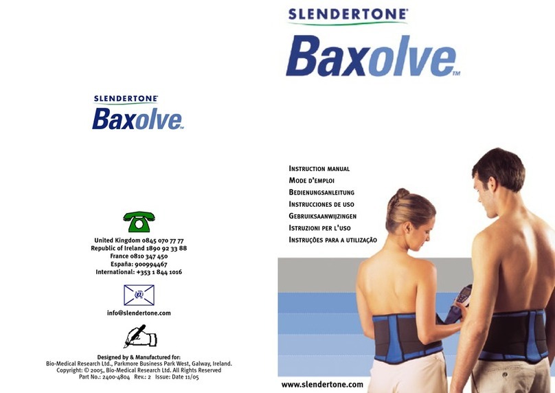 Slendertone Baxolve Series Manuel utilisateur